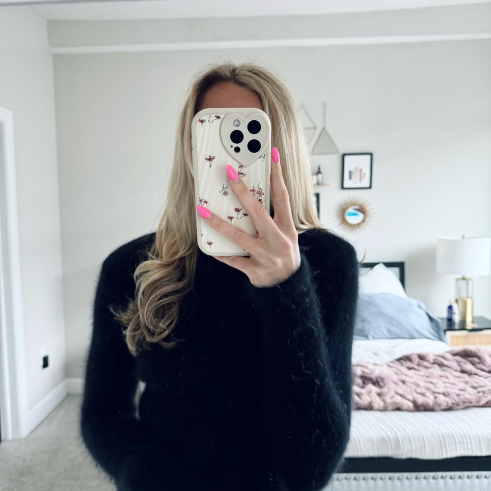 Lpa Black Fuzzy Wool Sweater - image 1